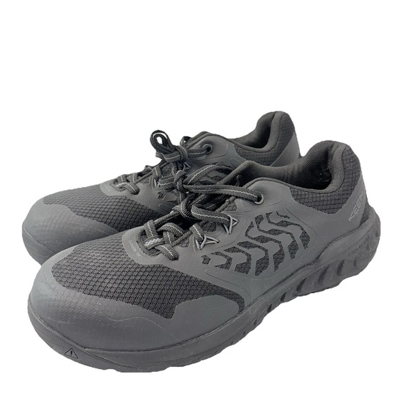 KEEN Utility Cully Comp Toe Mens 10D Safety Work Sneakers Black Style 1028297 - Picture 1 of 8
